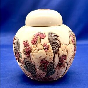 Jardinia Rooster Jar Home to Roost  Farmhouse